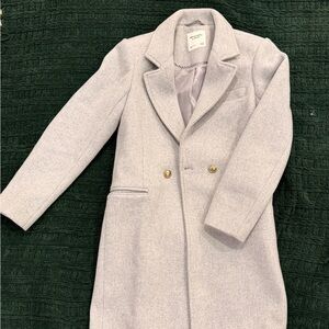 Abercrombie & Fitch Light Gray Blazer Coat